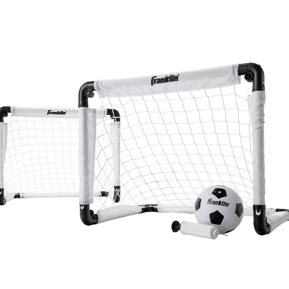 White Soccer Goal Set